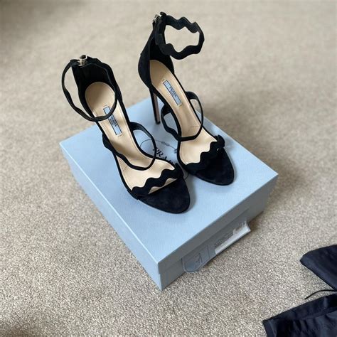 prada scalloped sandals uk